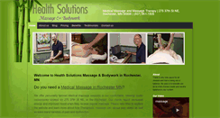 Desktop Screenshot of healthsolutionsmassage.com
