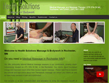 Tablet Screenshot of healthsolutionsmassage.com